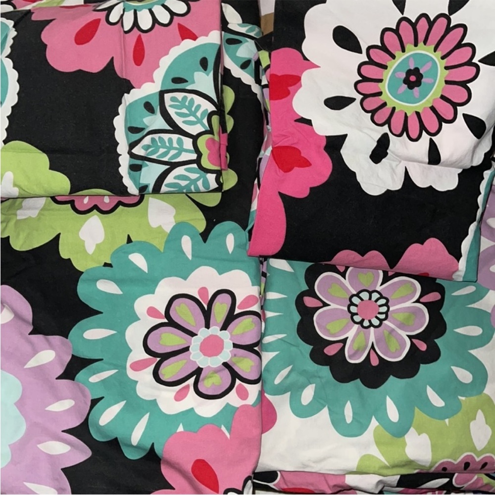 Pottery Barn Camila Teen Twin Floral Duvet Pillow Case set of 2
